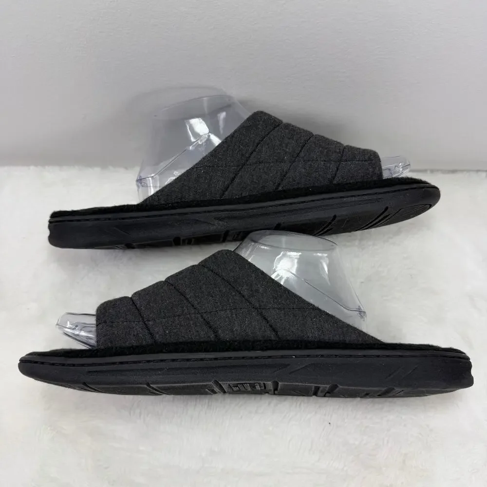 Dearfoams Men’s Cozy Comfort Knit Slip-On Gel-Infused Slippers Size 11-12
